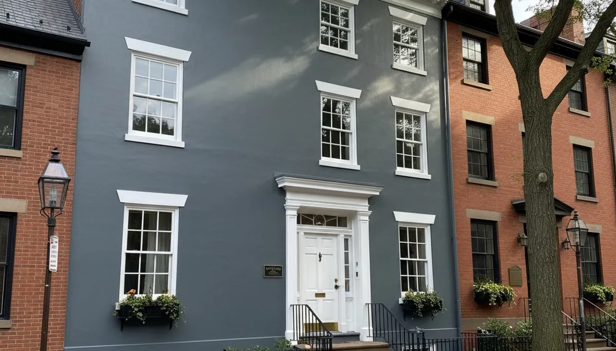 Freshly painted Boston MA home exterior showing smooth, weather-resistant finish by local house painters