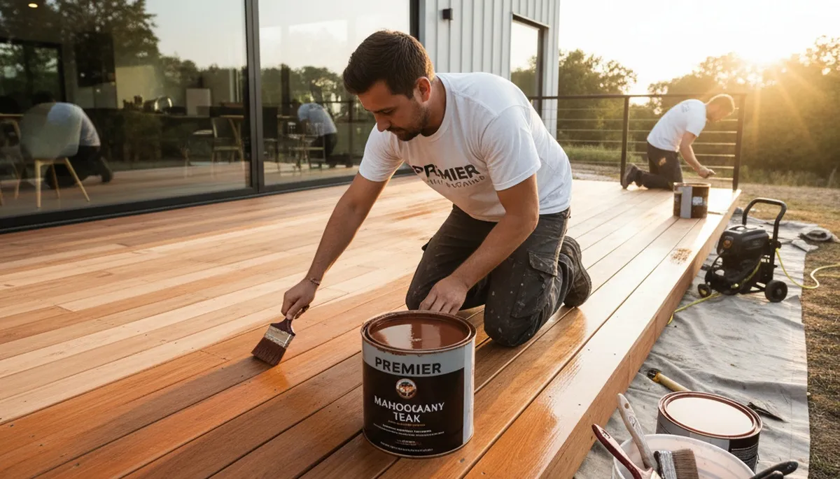 Professional deck staining and refinishing by expert painters in Boston, MA